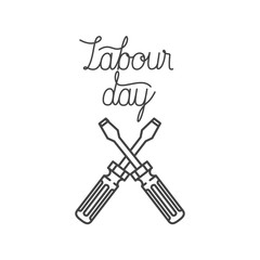 labor day label isolated icon