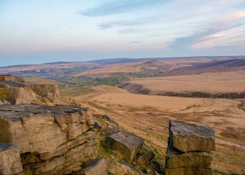 Sunset over the Yorkshire moors. Marsden, Yorkshire April 2018 by The Riley Shot / Adobe Stock. 