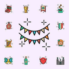 Pennants, decoration icon. St.Patricks day icons universal set for web and mobile