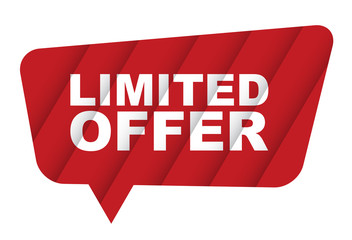 red vector banner limited offer
