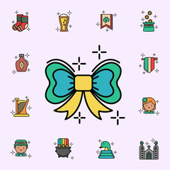 Bow, green icon. St.Patricks day icons universal set for web and mobile