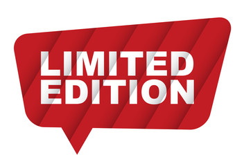 red vector banner limited edition