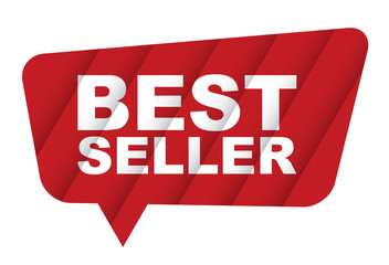 red vector banner best seller