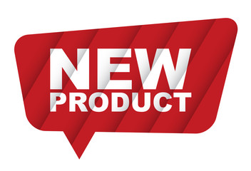 red vector banner new product