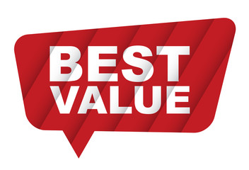 red vector banner best value