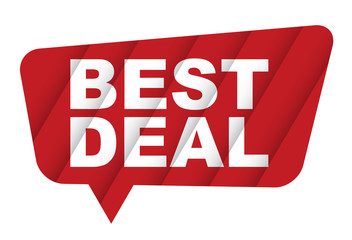 red vector banner best deal