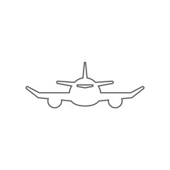 aircraft front icon. Element of Airport for mobile concept and web apps icon. Outline, thin line icon for website design and development, app development