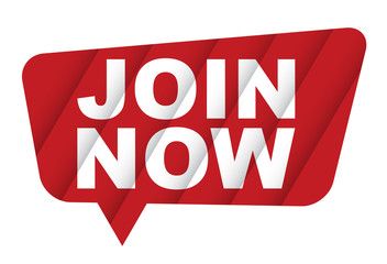 red vector banner join now