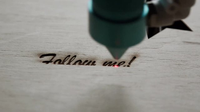 Laser engraving machining working