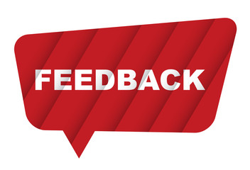 red vector banner feedback
