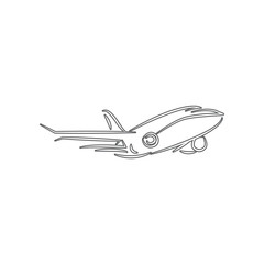 Fototapeta na wymiar Flying airplane - stylized icon. Element of Airport for mobile concept and web apps icon. Outline, thin line icon for website design and development, app development