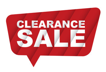 red vector banner clearance sale