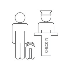 Border icon. Element of Airport for mobile concept and web apps icon. Outline, thin line icon for website design and development, app development