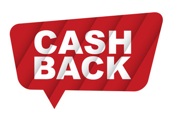 red vector banner cash back
