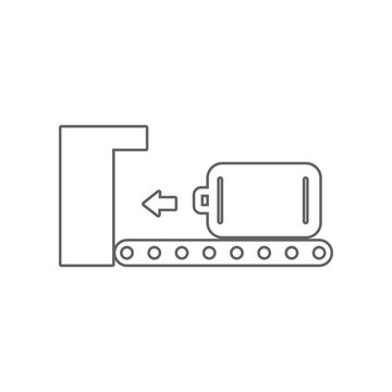 Baggage Screening icon. Element of Airport for mobile concept and web apps icon. Outline, thin line icon for website design and development, app development