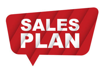 red vector banner sales plan