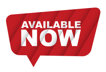 red vector banner available now
