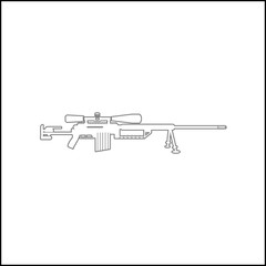 Sniper Rifle cheytac icon. Element of Army for mobile concept and web apps icon. Outline, thin line icon for website design and development, app development