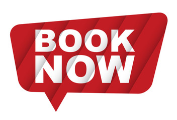 red vector banner book now