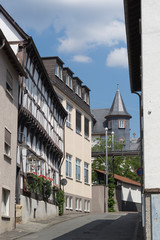 Fototapeta na wymiar Bensheim / Bergstrasse: historische Fachwerkhäuser