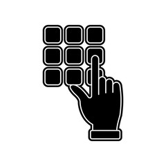 to deposit a pin into an ATM icon. Element of Banking for mobile concept and web apps icon. Glyph, flat icon for website design and development, app development