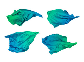 abstract teal fabric in motion