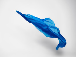 abstract blue fabric in motion