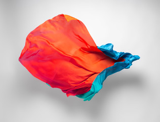 multicolored fabric in motion