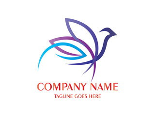 Obraz premium Abstract And Unique bird with line vector design template. An exotic bird on white background&nbsp;