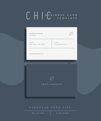 Chic Business Card Template, European Size