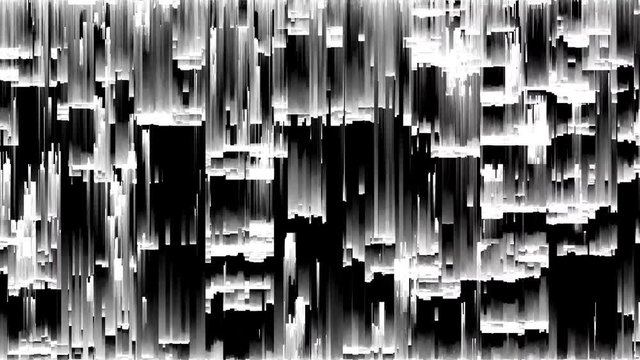 Abstract seamless loop animation of pixel sorting pattern glitch effect. Use in music video, transitions, broadcast, podcast, LED screens, audiovisual performance, , game design, VJ loops.