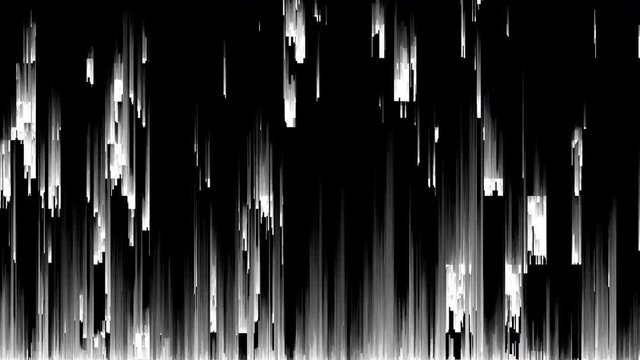 Abstract seamless loop animation of pixel sorting pattern glitch effect. Use in music video, transitions, broadcast, podcast, LED screens, audiovisual performance, , game design, VJ loops.