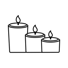 burning candles decoration