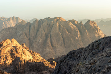 Middle East or Africa, picturesque bare mountain range and a large sandy valley desert landscapes landscape photography