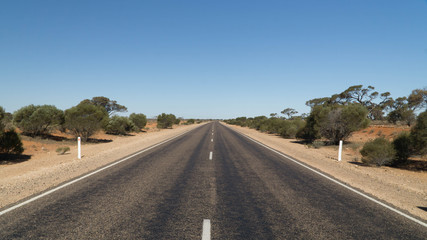 Scenic view of Stuart Highway between Adelaide and Darwin, Outback, Australia
