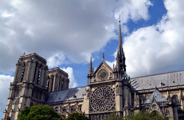 Fototapeta na wymiar Notre-Dame de Paris cathedral - before dramatic fire from 15 April 2019