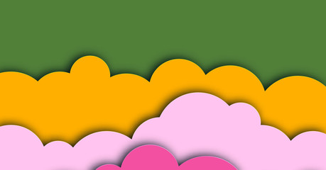 Background with Paper Cut shapes