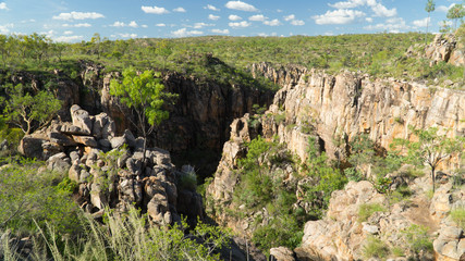 Fototapeta na wymiar A huge Nitmiluk (Katherine) Gorge in Northern territory, Australia