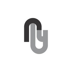 MY logo letter design vector