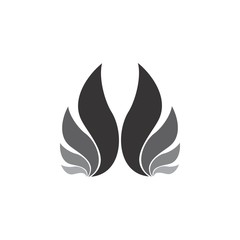 Black Wing logo design vector