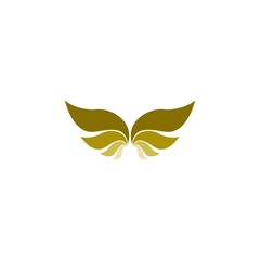 Golden Wing logo design vector