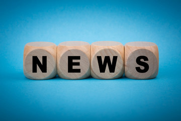 News Text Wooden Blocks