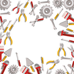 construction tools pattern isolated icon