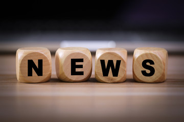 News Text Wooden Blocks