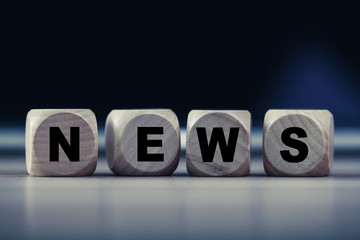 News Text Wooden Blocks