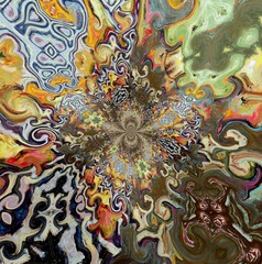 Abstract watercolor background. Colorful texture. Oil painting style. Fractal art. Visionary surreal artwork. Mixed media. Graphic design. Unique pattern. 