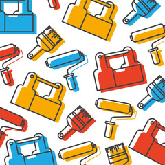 construction tools pattern isolated icon