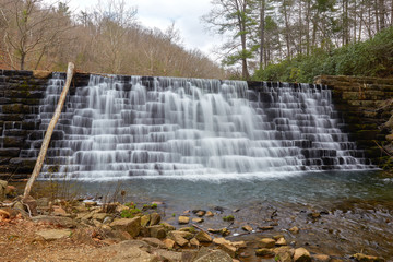 View of Otter Creek Falls, located adjacent to Otter Lake near Milepost 62, Blue Ridge Parkway, Virginia