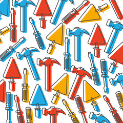 construction tools pattern isolated icon