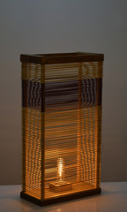 Handmade wooden lamps from eco materials